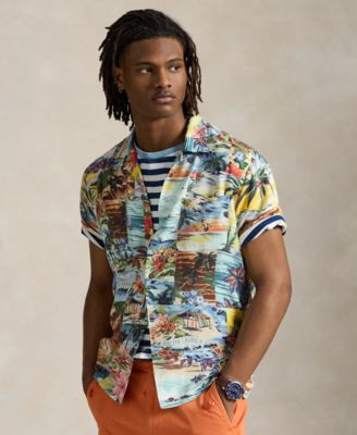 Polo Ralph Lauren - Men's Classic-Fit Patchwork-Print Camp Shirt