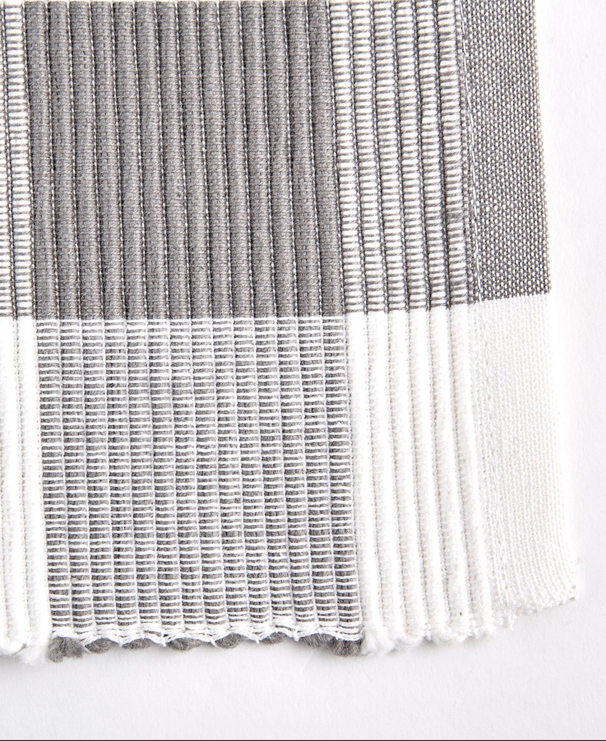 Design Imports Buffalo Check Ribbed Placemat, Set Of 6 In Gray