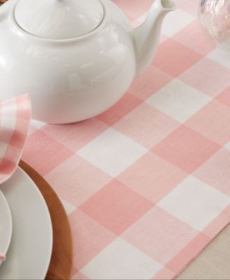 Reversible Gingham-Buffalo Table Runner, 14" x 72"