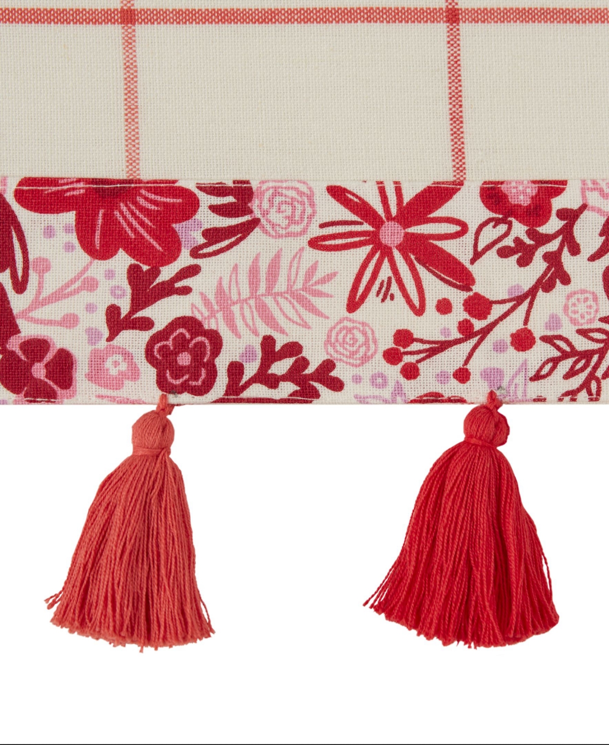 Design Imports Darling Window Pane Table Runner, 14" X 72" In Darling Window Pane