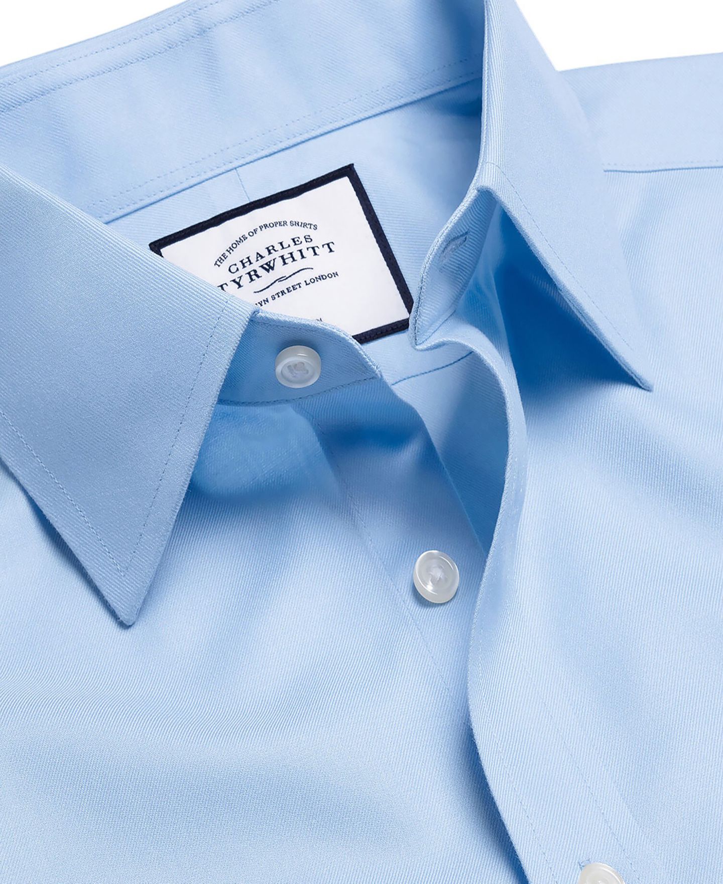 Мужская рубашка Charles Tyrwhitt Slim-Fit Dress Shirt, цвет: Синий — фото 3