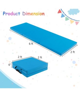 6 x 2 FT Tri-Fold Gym Mat with Handles and Removable Zippered Cover