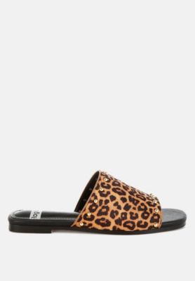 Hilsa Leopard Print Slip-On Flats