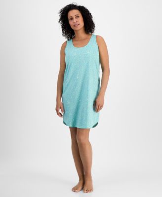 Charter Club - Women's Printed Jersey Tank Sleepshirt