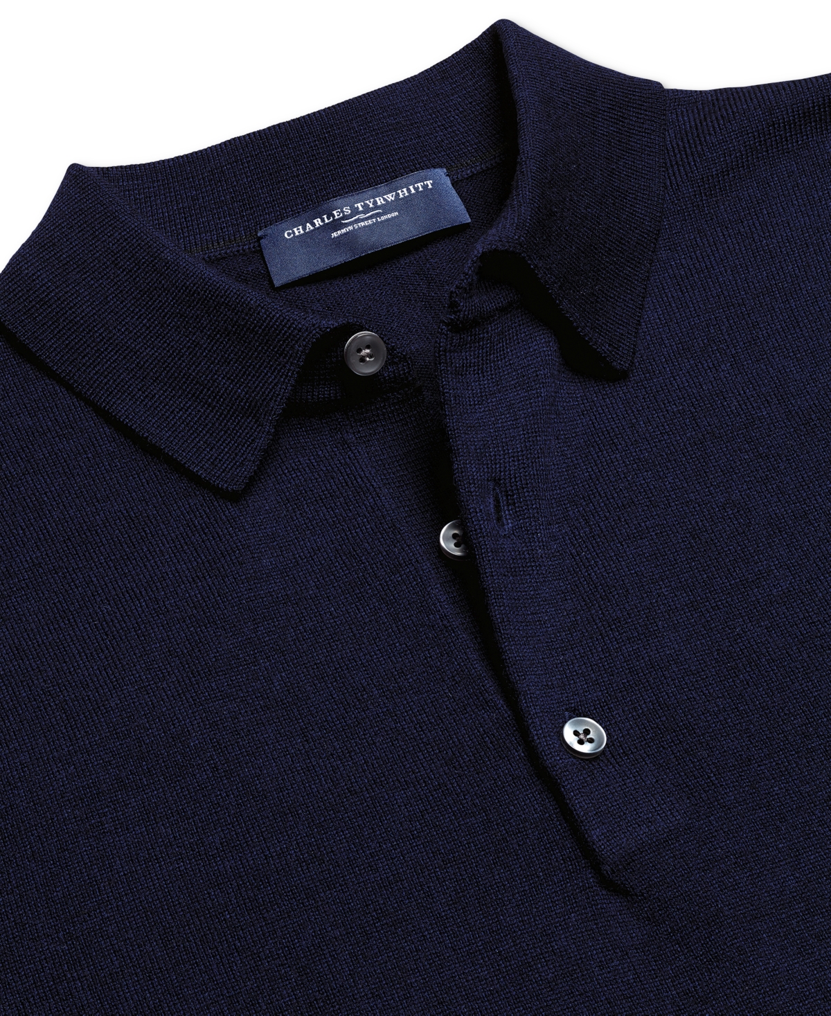 CHARLES TYRWHITT MEN'S MERINO WOOL POLO SWEATER 