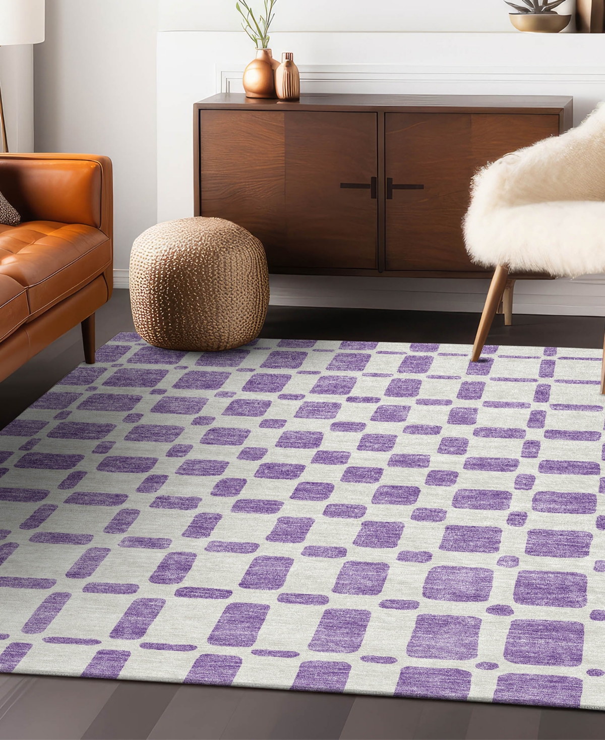 Addison Chantille Acn871 8'x10' Area Rug In Purple