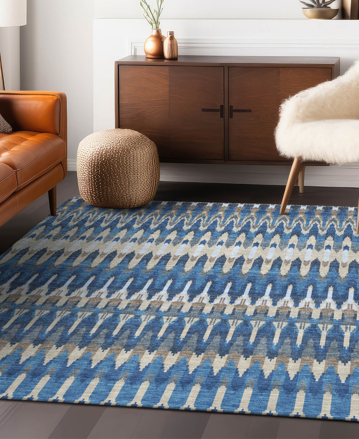 Addison Chantille Acn860 8'x10' Area Rug In Navy