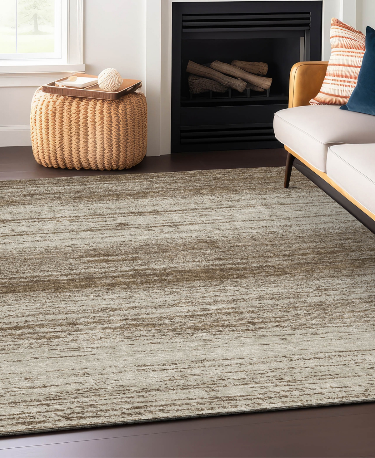 Addison Chantille Acn859 8'x10' Area Rug In Brown