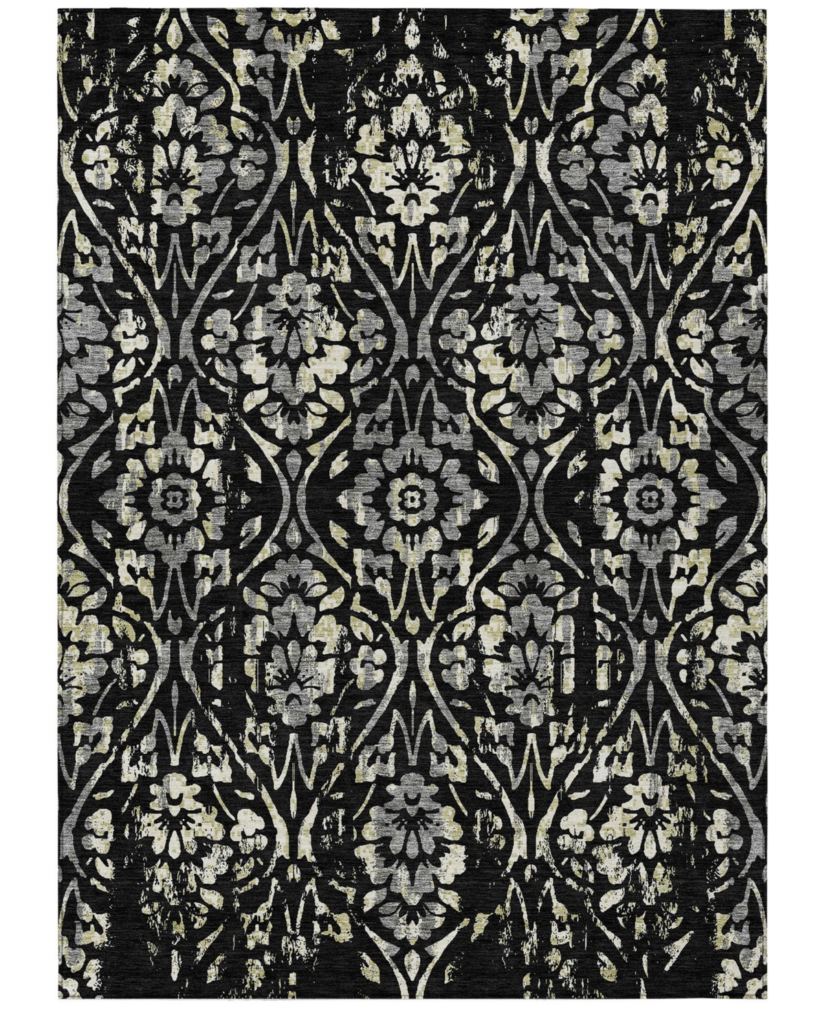 Addison Chantille Machine Washable ACN868 5'x7'6" Area Rug - Black