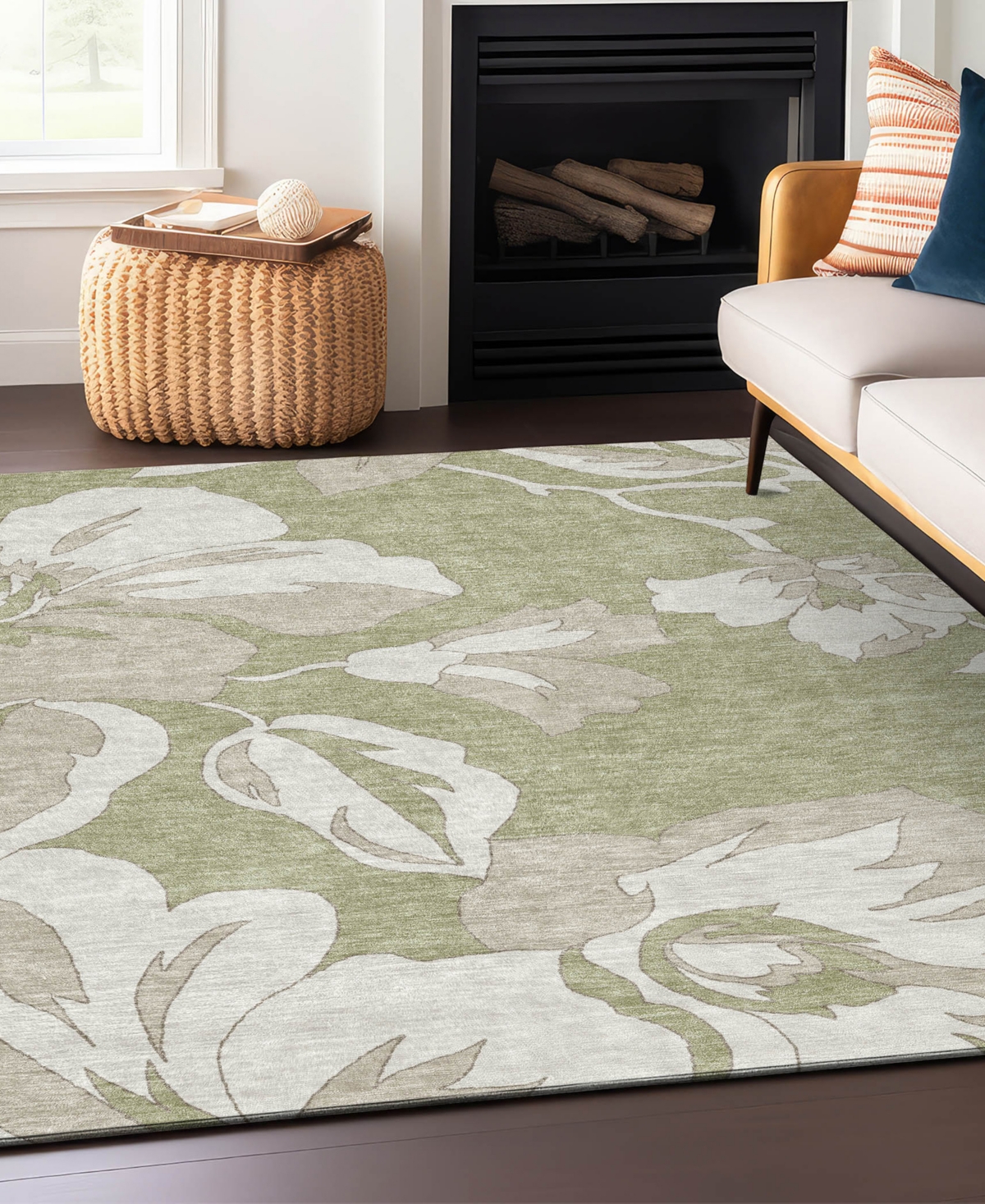Addison Chantille Machine Washable Acn857 2'6"x3'10" Area Rug In Sage