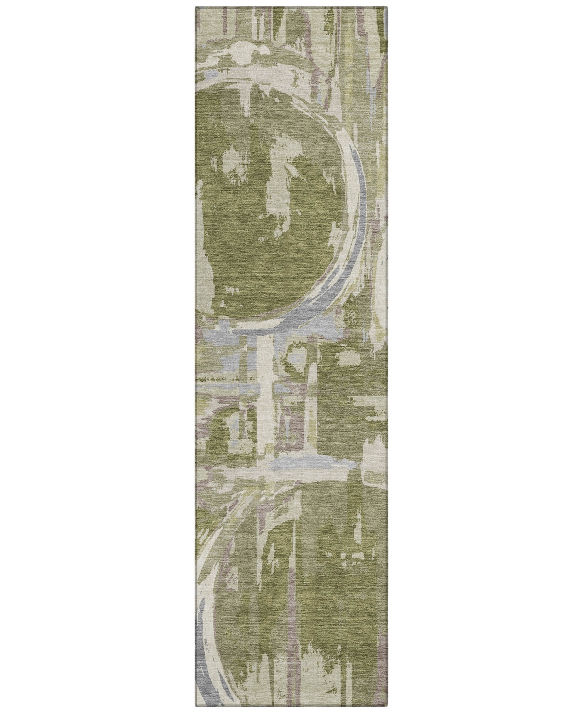 Shop Addison Chantille Machine Washable Acn855 2'3"x7'6" Runner Area Rug In Olive