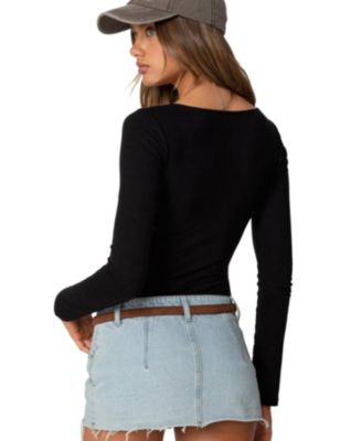 Women's Jonah Long Sleeve V Neck Bodysuit