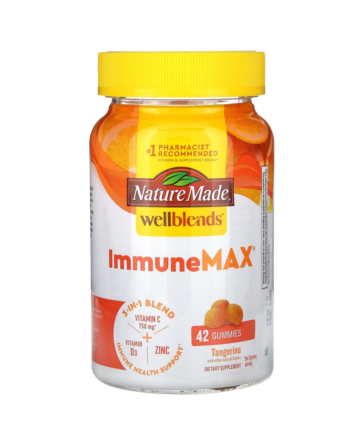 Wellblends ImmuneMax Gummies Tangerine - 42 Gummies