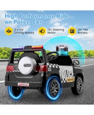 12V Kids Ride on Police Car with Remote and Siren Flashing Lights
