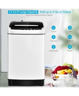 Full-Automatic Washing Machine 1.5 Cubic Feet 11 LBS Washer and Dryer