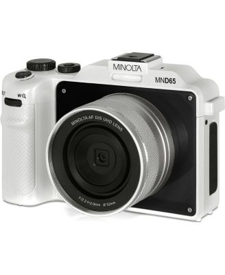 Minolta MND65 Selfie Shot Digital Camera, White with Purple Faceplate