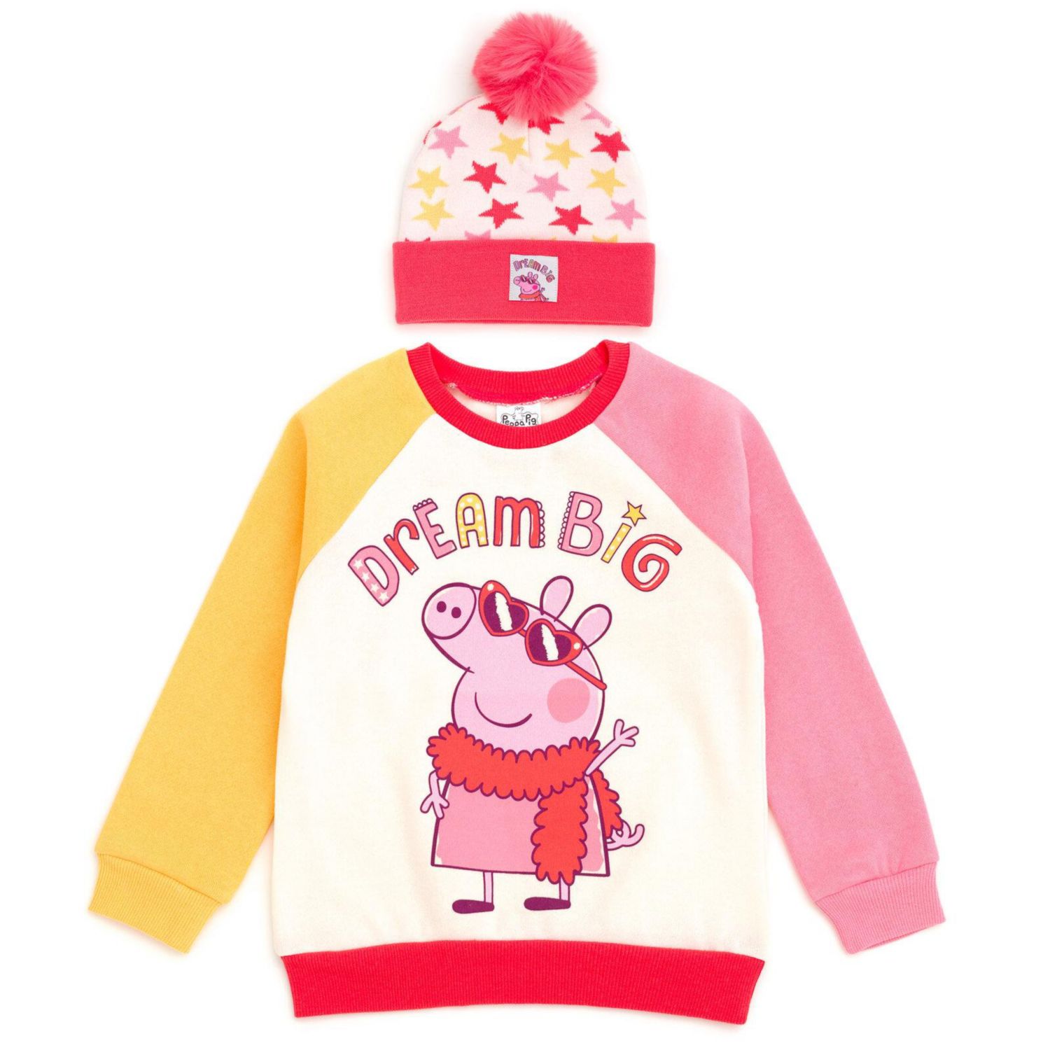 Little Girls Fleece 2-Piece Sweatshirt and Hat Set