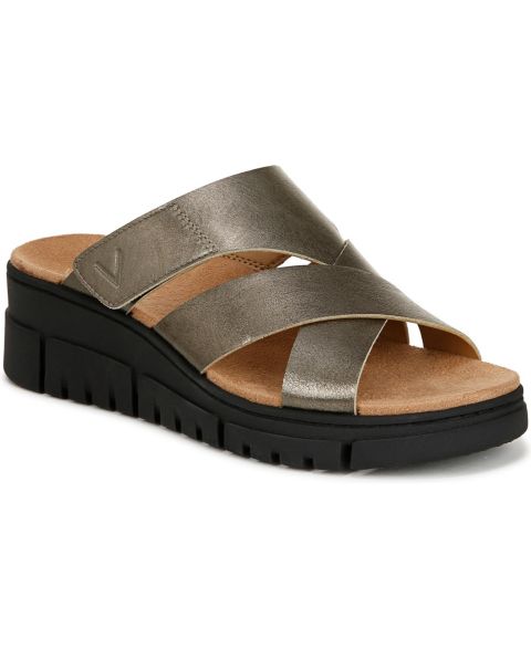 Женские сандалии Vionic Uptown Sunset Slide, цвет: Графитовый кожаный