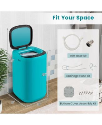 7.7 lbs Full-Automatic Washing Machine with 10 Washing Programs