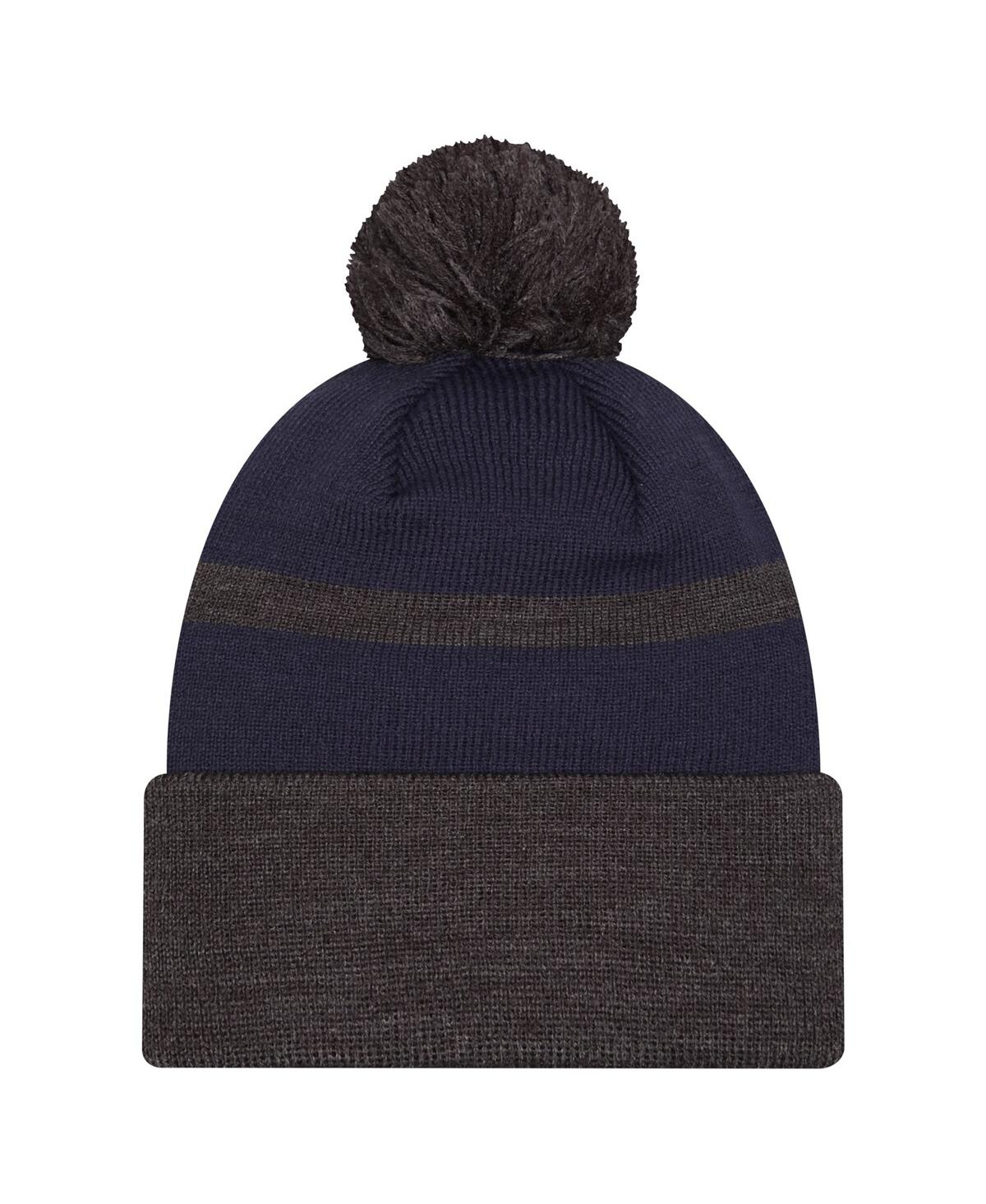 NEW ERA MEN'S NAVY LA GALAXY 2025 KICKOFF CUFFED WITH POM KNIT HAT 