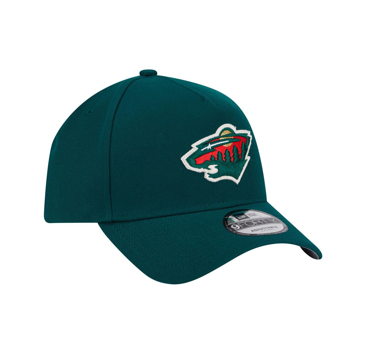 Men's Green Minnesota Wild Core A-Frame 9FORTY Adjustable Hat