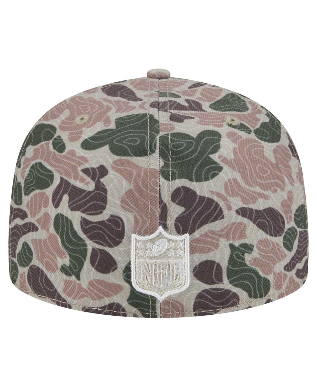 New Era Men's Camo Miami Dolphins Geo 59fifty Fitted Hat In Camo