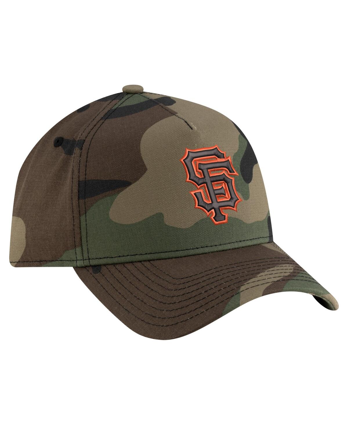 New Era Men's Camo San Francisco Giants Woodland Team Pop 9forty A-frame Adjustable Hat In Camo