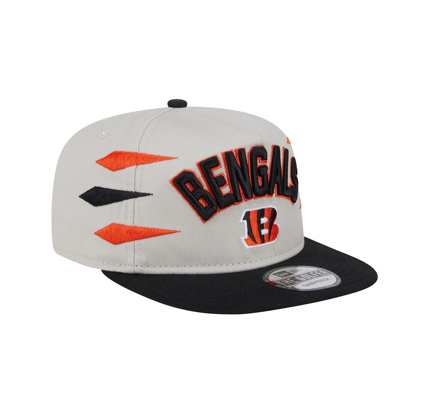 Men's Stone/Orange Cincinnati Bengals Athletic Golfer Snapback Hat