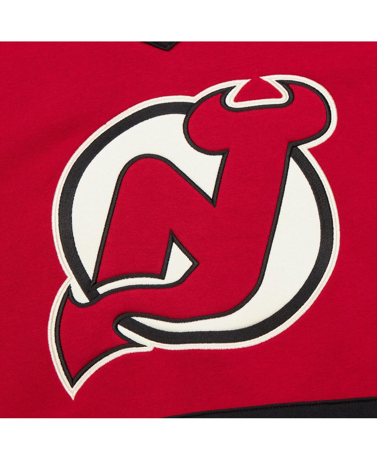 Mitchell & Ness Women's Red New Jersey Devils Heritage Lace-up Pullover Sweatshirt In Red
