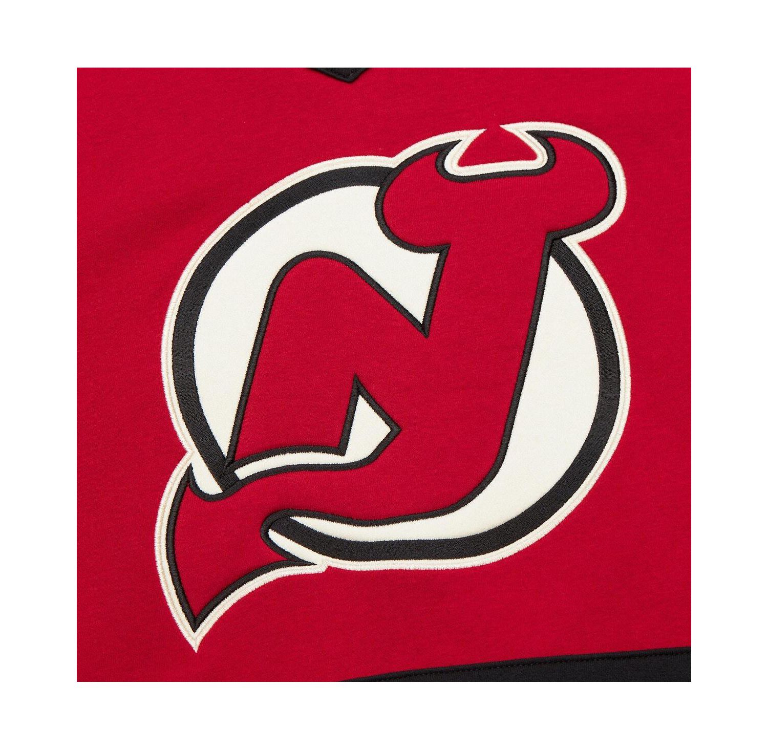 Women's Red New Jersey Devils Heritage Lace-Up Pullover Sweatshirt