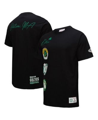 Mitchell & Ness - Men's Black Boston Celtics Black Out Collection Vintage Premium T-Shirt