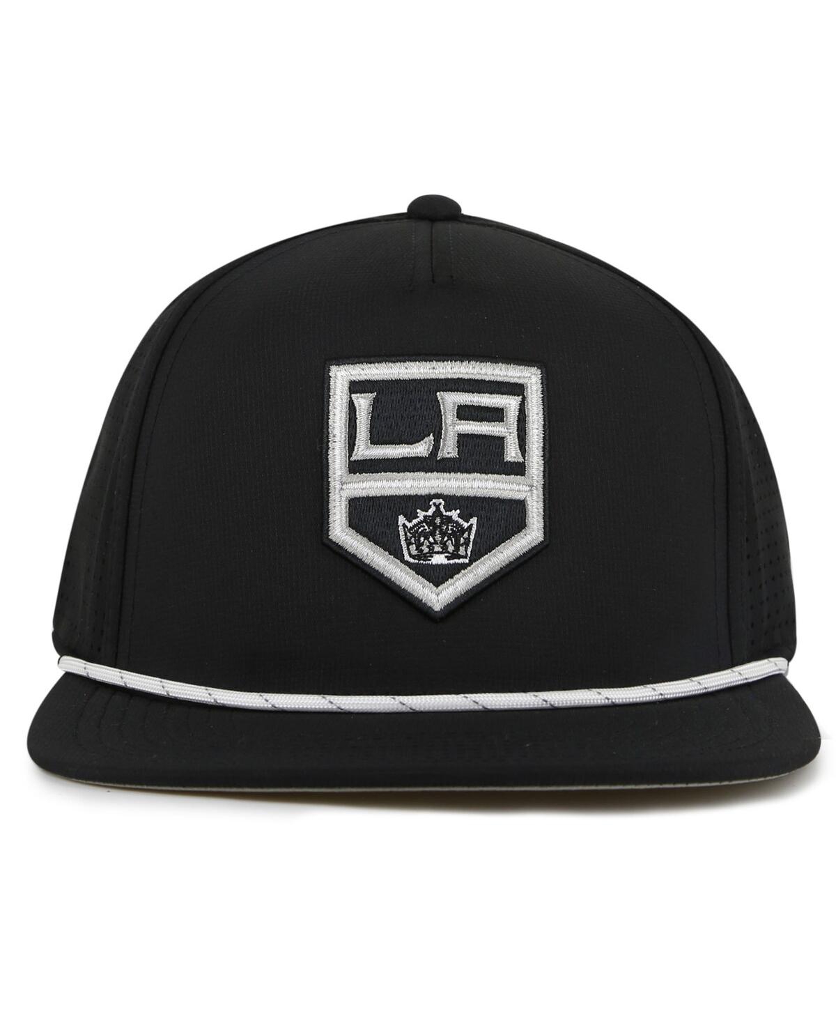 AMERICAN NEEDLE MEN'S BLACK LOS ANGELES KINGS BUXTON PRO TECH ADJUSTABLE HAT 