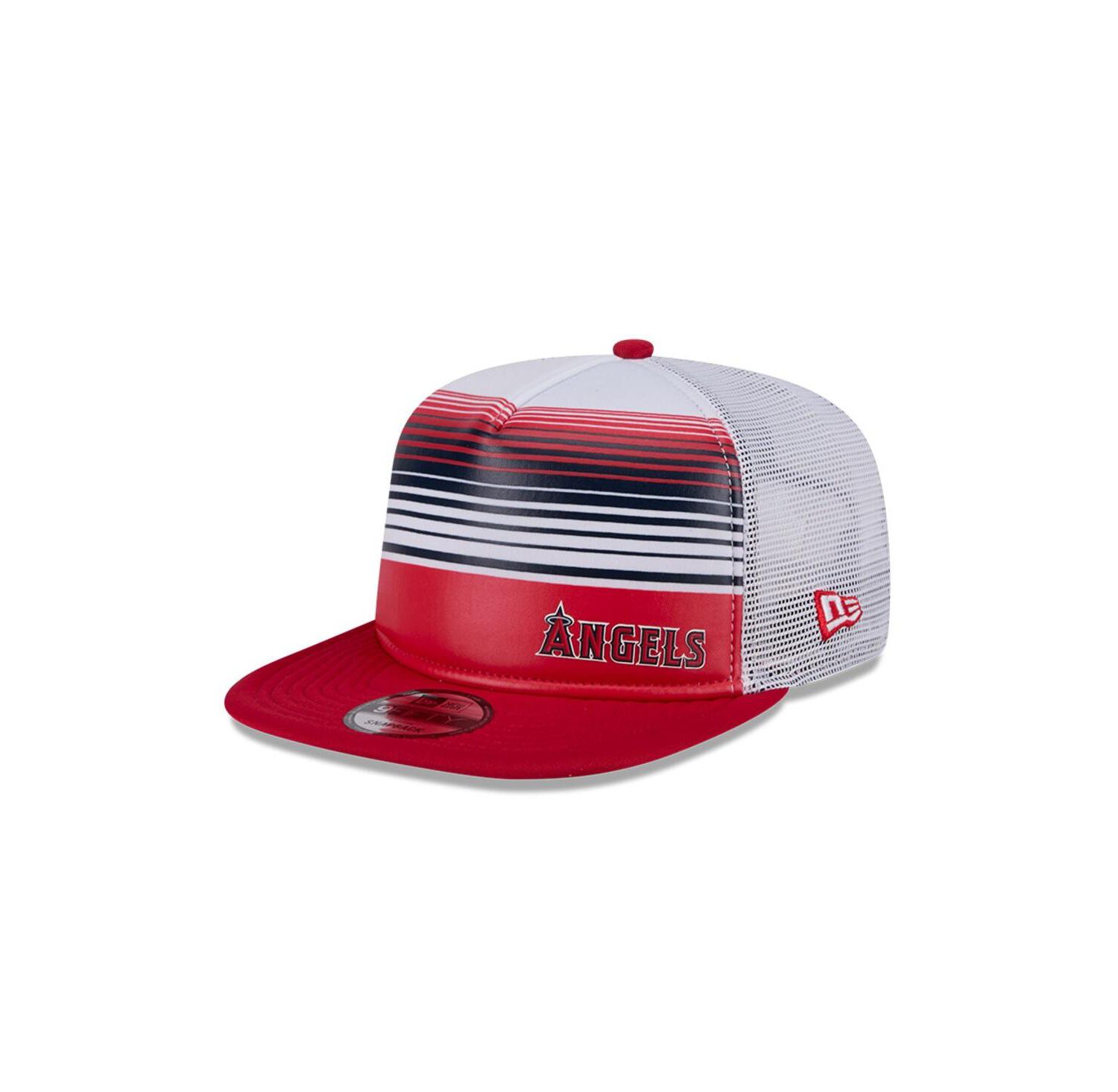 Men's Red Los Angeles Angels Team Horizon 9FIFTY A-Frame Trucker Snapback Hat