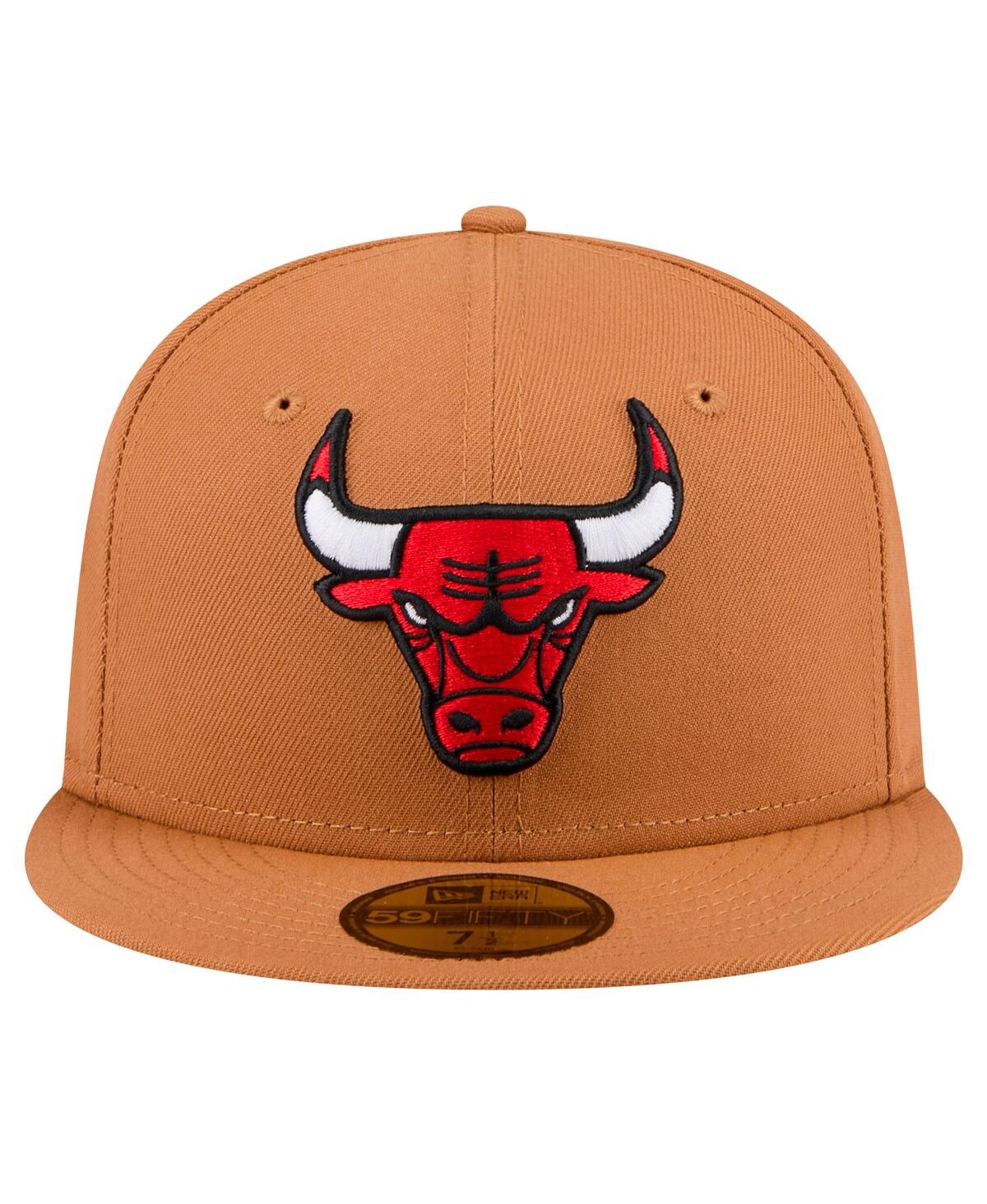Shop New Era Men's Tan Chicago Bulls Color Pack 59fifty Fitted Hat