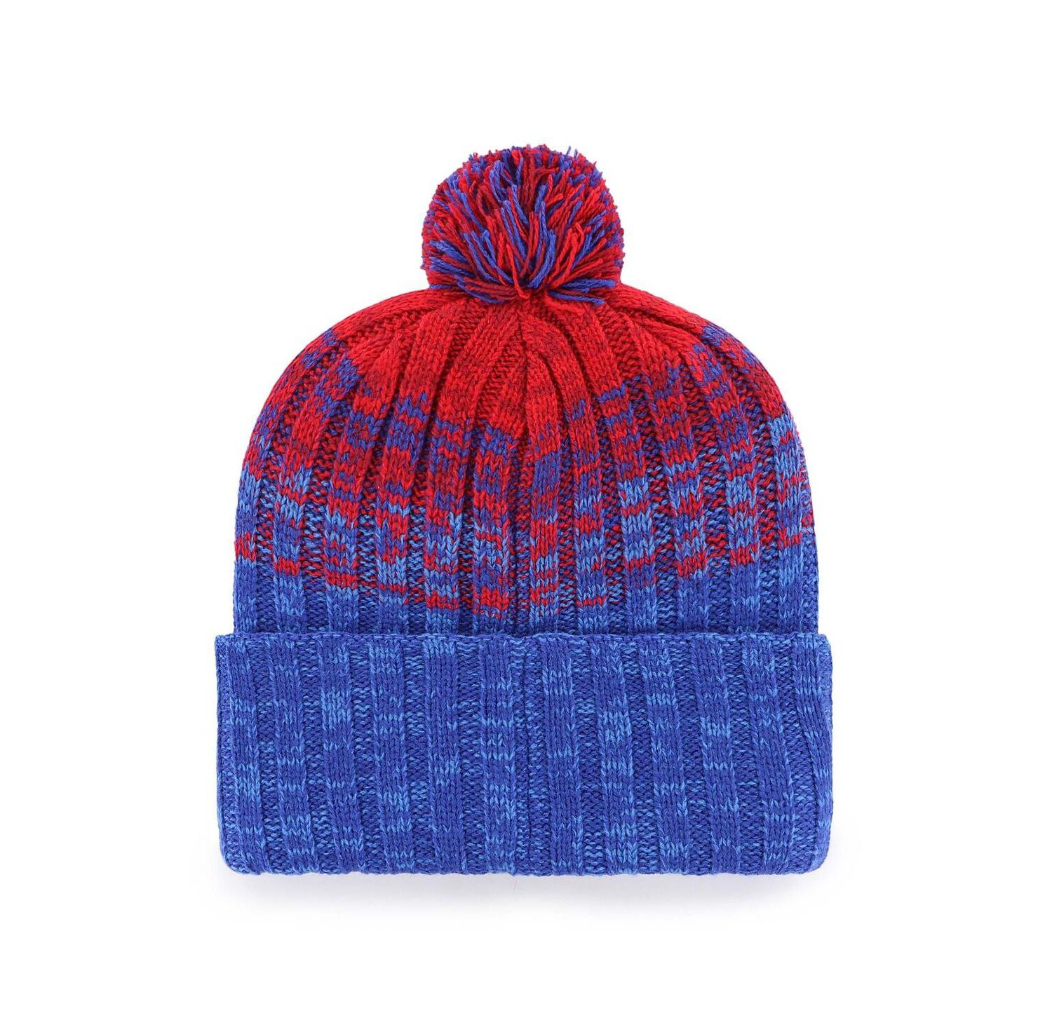 Men's Royal Chicago Cubs Cascade Cuffed with Pom Knit Hat