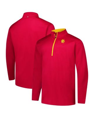 Fanatics - Men's Cardinal USC Trojans Big Tall Defender Quarter-Zip Top