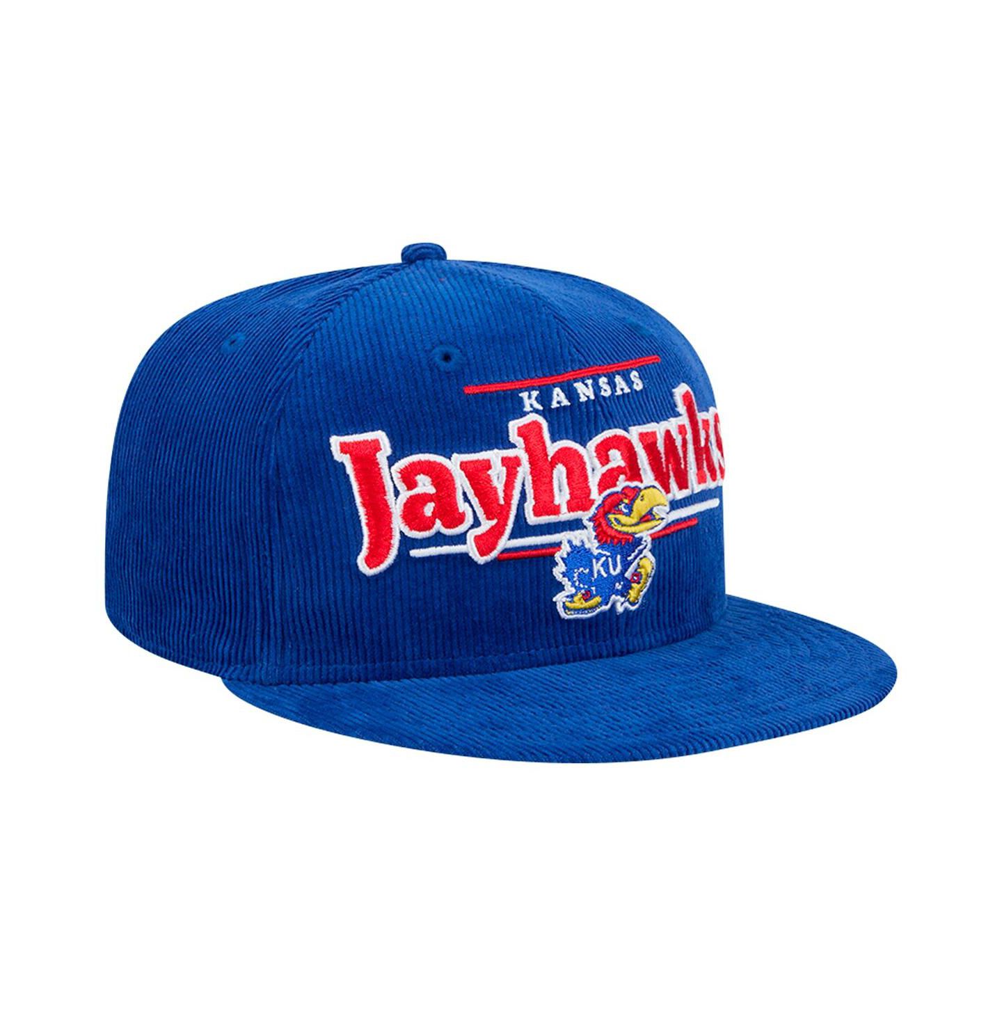 Мужская кепка New Era Royal Kansas Jayhawks Display 9FIFTY Snapback Hat — фото 4