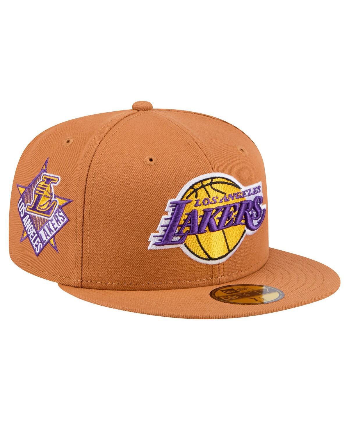 New Era Men's Tan Los Angeles Lakers Color Pack 59fifty Fitted Hat