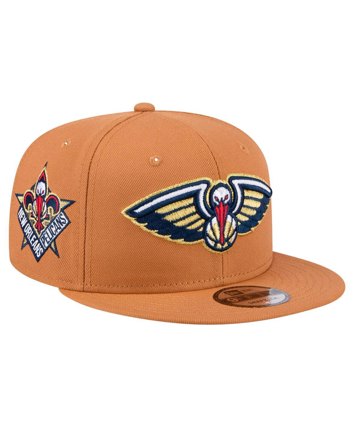 NEW ERA MEN'S TAN NEW ORLEANS PELICANS COLOR PACK 9FIFTY SNAPBACK HAT 