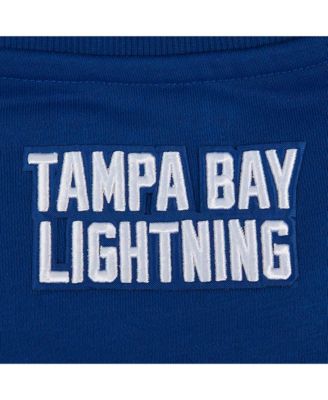 Women's Blue Tampa Bay Lightning Area Code Cropped Pullover Sweatshirt