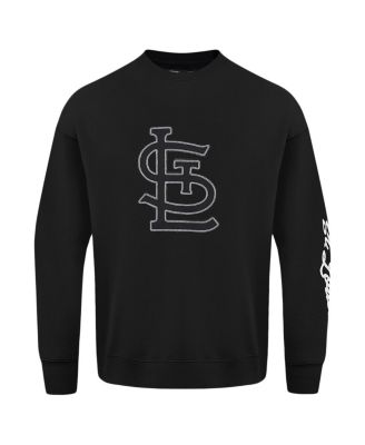Men's Black St. Louis Cardinals Paint The City Dropped Shoulder Pullover Sweatshirt