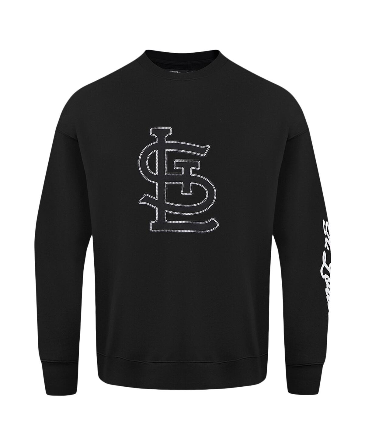 Shop Pro Standard Men's Black St. Louis Cardinals Paint The City Dropped Shoulder Pullover Sweatshirt