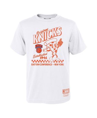 Mitchell & Ness - White New York Knicks Concession Food Character T-Shirt