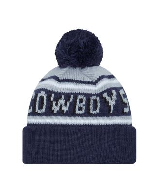 Preschool Navy/Gray Dallas Cowboys Main Wordmark with Pom Knit Hat