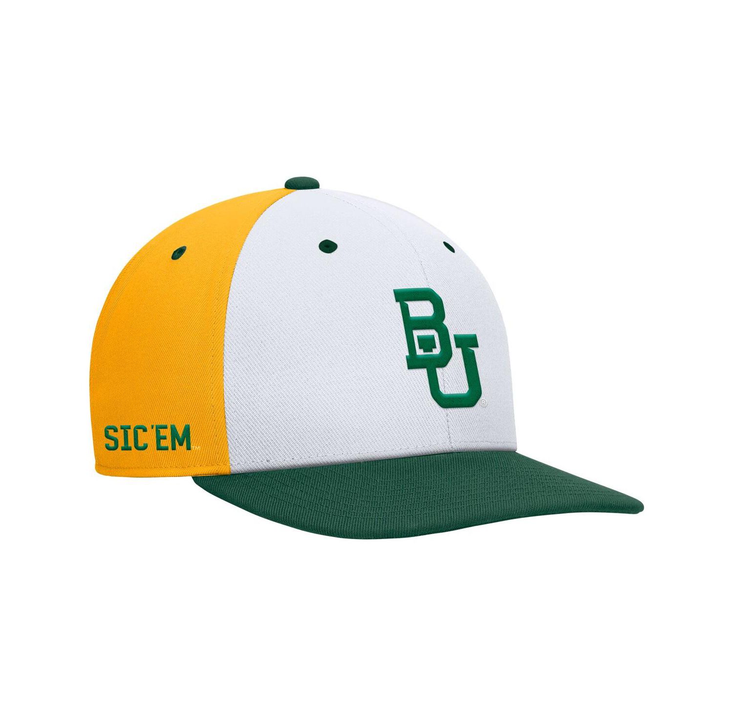 Men's White/Gold Baylor Bears Pro Performance Snapback Hat