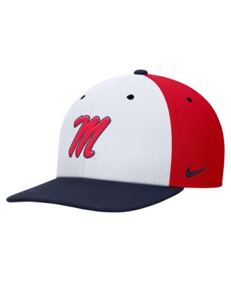 Men's White/Red Ole Miss Rebels Pro Performance Snapback Hat