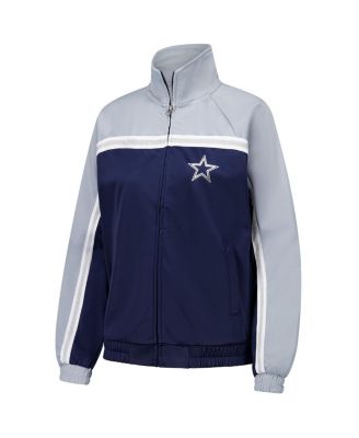Women's Navy Dallas Cowboys Post Game Full-Zip Track Jacket