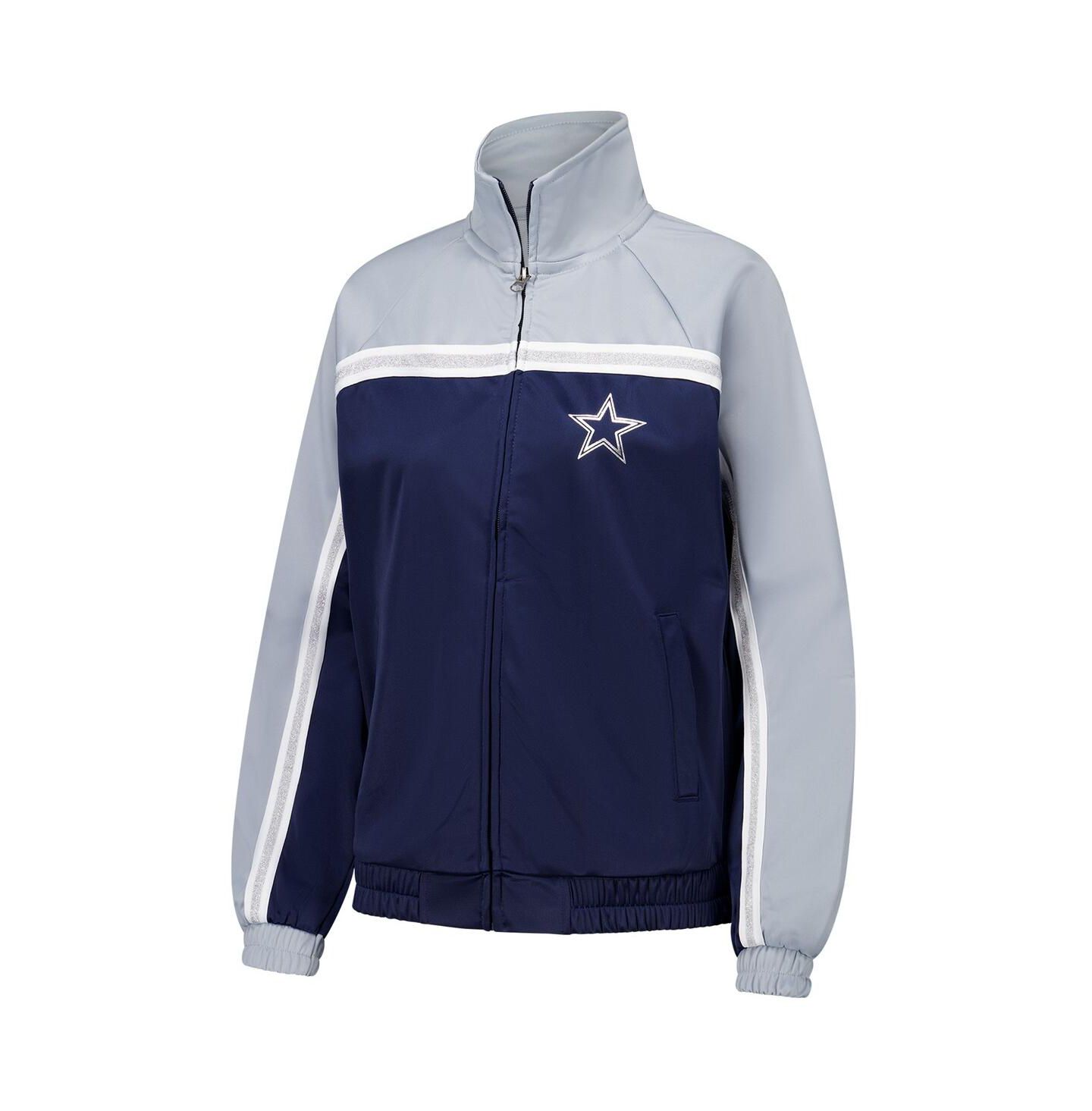Женская куртка G-III 4Her by Carl Banks Navy Dallas Cowboys Post Game Full-Zip Track Jacket — фото 3