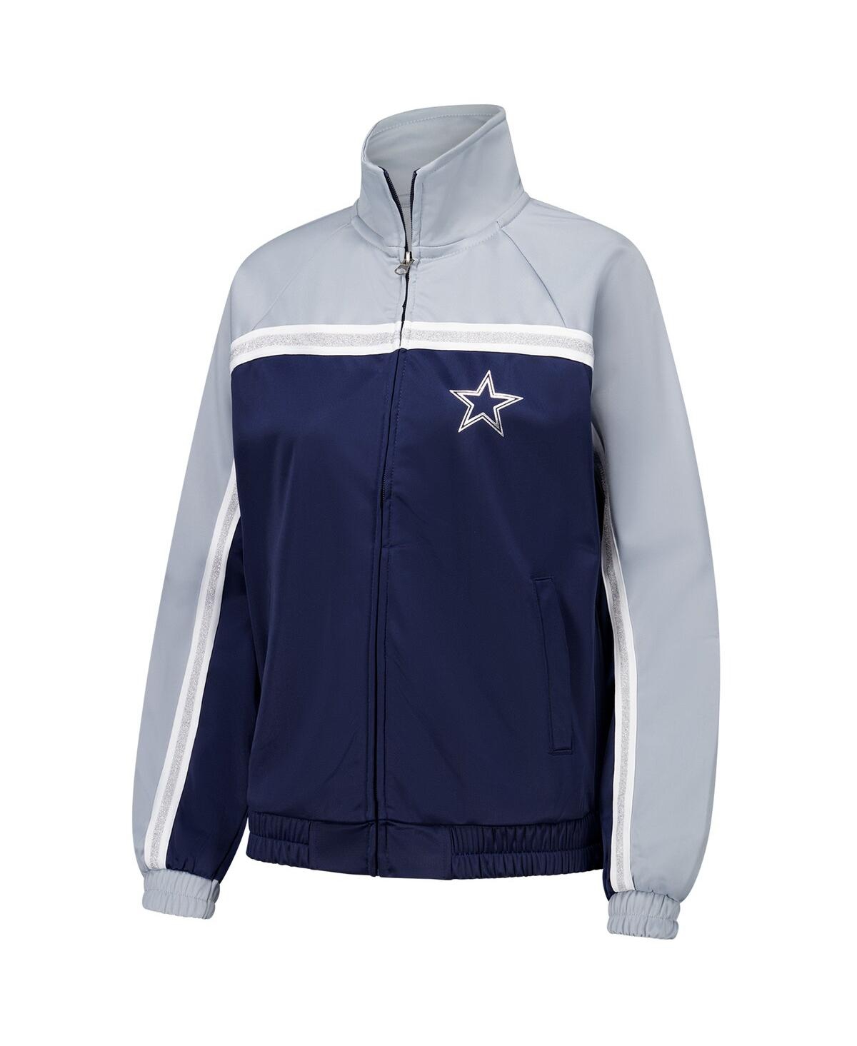 Shop G-iii 4her By Carl Banks Women's Navy Dallas Cowboys Post Game Full-zip Track Jacket
