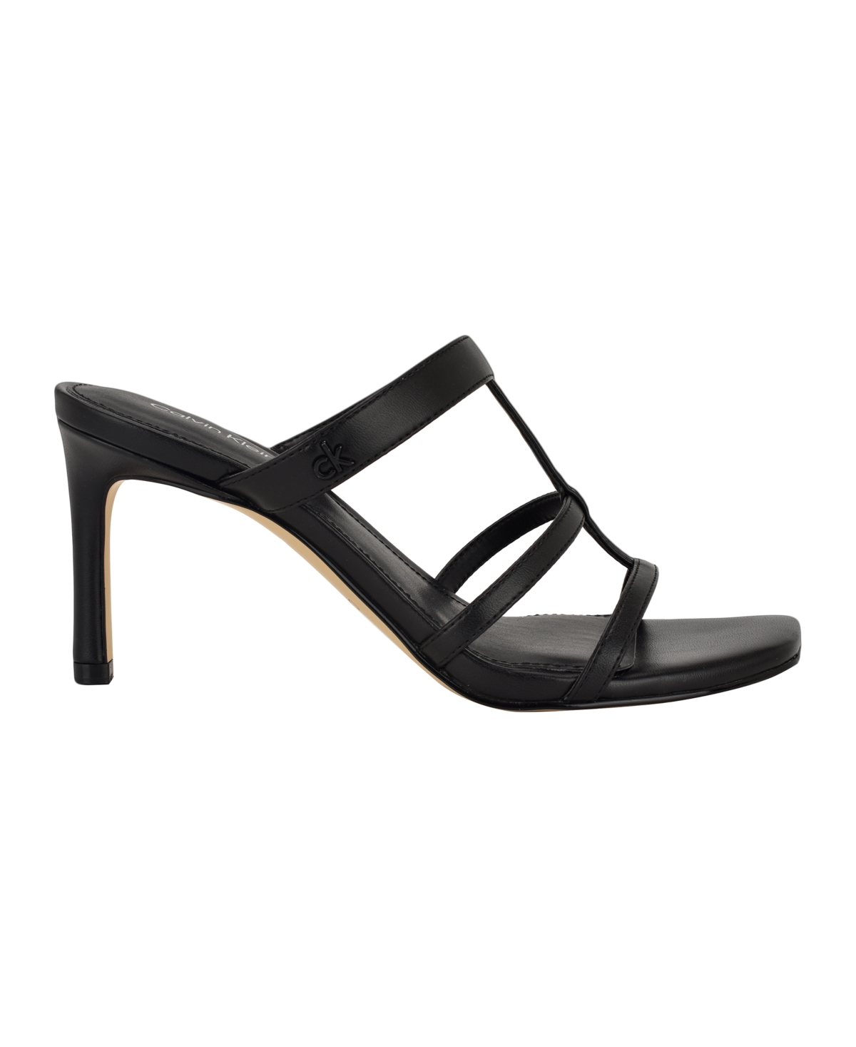 Calvin Klein Women's Hiledy Caged Slip-on Stiletto Sandals In Black